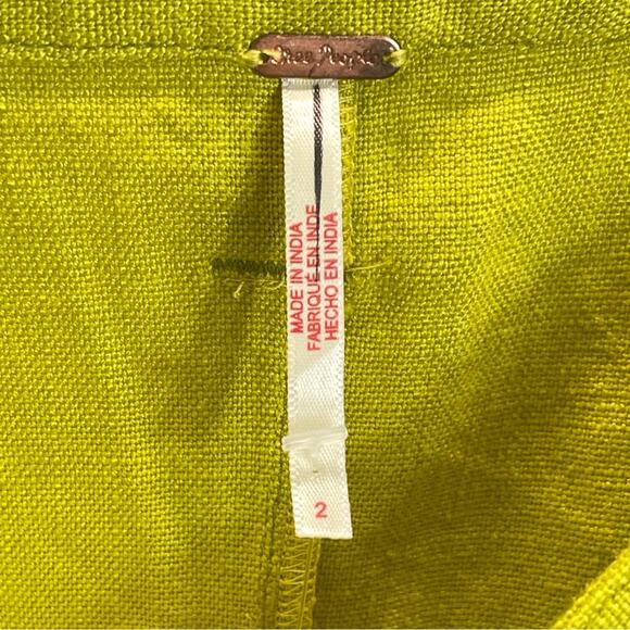 Free People Mini Skirt Linen Blend Can’t Blame Me - Picture 4 of 13